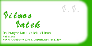 vilmos valek business card